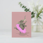 バレエ象アンポインテ ポストカード (スタンド正面)