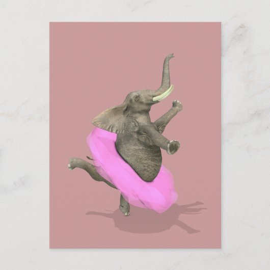 バレエ象アンポインテ ポストカード (正面)