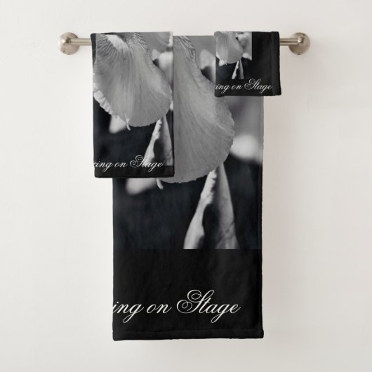 バレエ踊りオンステージイン白黒 バスタオルセット (インサイチュ)