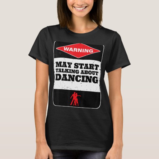 バレエ踊りFoxtrotダンサーについて Tシャツ (正面)
