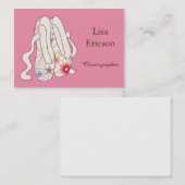 バレエ靴つき名刺 名刺 (正面/裏面)