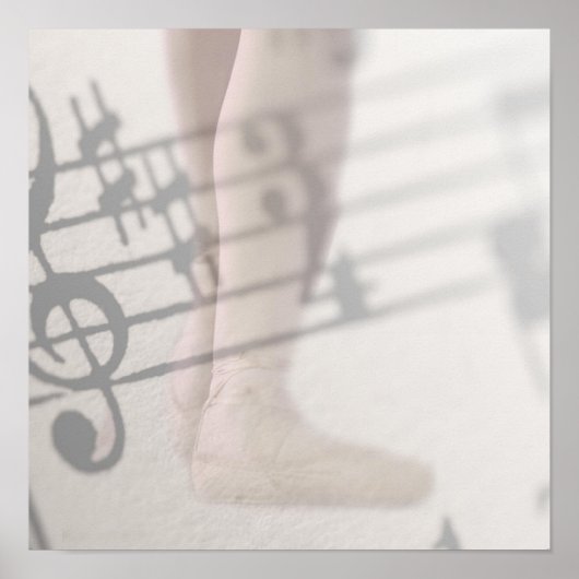 バレエ靴の楽譜 ポスター (正面)