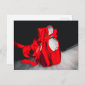 バレエ靴はがき ポストカード (正面/裏面)