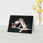 バレエ靴カード カード (黄色い花)