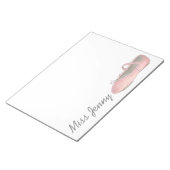 バレエ靴ダンスパーソナライズされた先生メモ帳 ノートパッド (アングル)