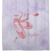 バレエ靴デザインシャワーカーテン シャワーカーテン (正面)