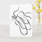 バレエ靴 カード (黄色い花)