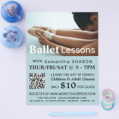 バレエ靴、ダンス広告レッスンフライヤー チラシ (シングル)