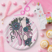 バレエ靴 ペーパープレート (パーティー)