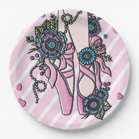 バレエ靴 ペーパープレート (正面)