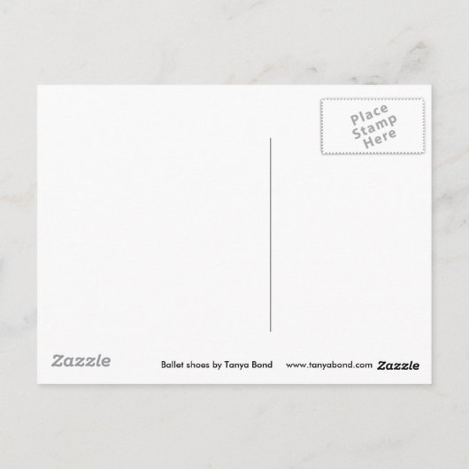 バレエ靴 ポストカード (裏面)