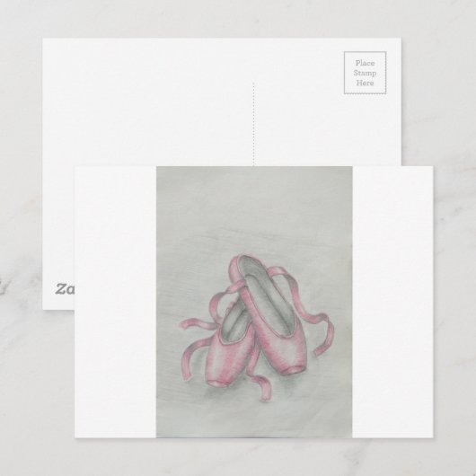 バレエ靴 ポストカード (正面/裏面)