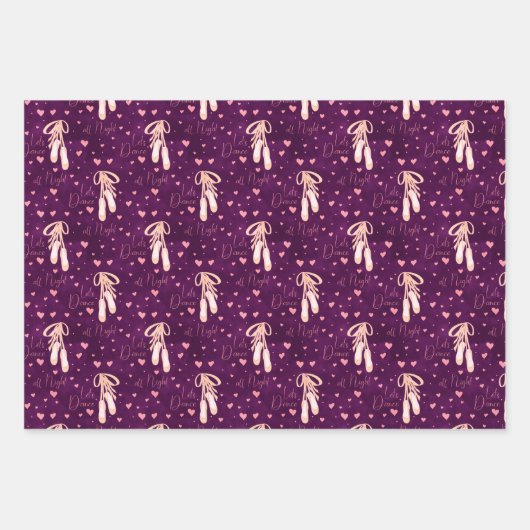 バレエ靴 ラッピングペーパーシート (正面)