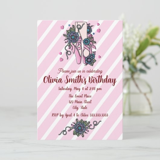 バレエ靴 招待状 (スタンド正面)