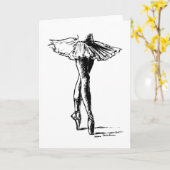 バレエ カード (黄色い花)