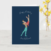 バレエ カード (黄色い花)