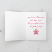 バレエ・コングラテュレーション・バレリーナ カード (内部)