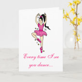 バレエ・コングラテュレーション・バレリーナ カード (黄色い花)