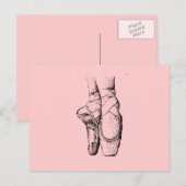 バレエ スリッパ ポストカード (正面/裏面)