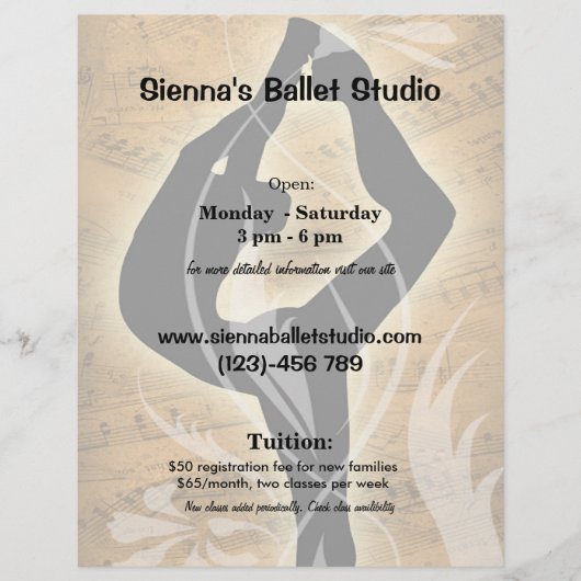 バレエ チラシ (正面)