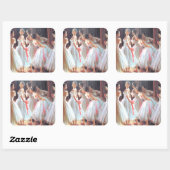 バレエ_バレリーナ女子 スクエアシール (シート)