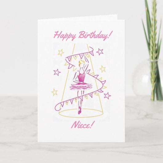 バレエ&バンティンニース誕生日カード カード (正面)
