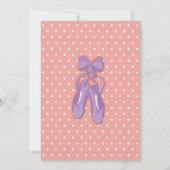 バレエ バースデーパーティー バレリーナ グリッター ご招待 招待状 (裏面)