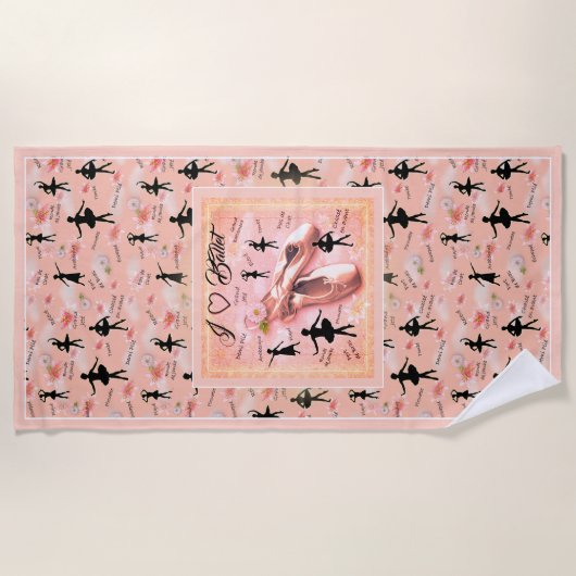 バレエ ビーチタオル (正面)