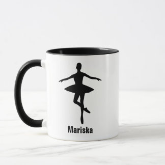 バレエ ピルエット ポーズ シルエット マグカップ