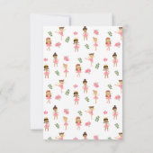 バレエ ピンク バレリーナ ダンス パターン サンキューカード (裏面)
