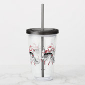 バレエ ボルゾイ アクリル タンブラー (正面)