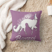 バレエ ボルゾイ ホワイトピンク 枕 (ブランケット)