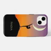 バレエ ムーン ダンス 名前入り iPhoneケース (裏面横)
