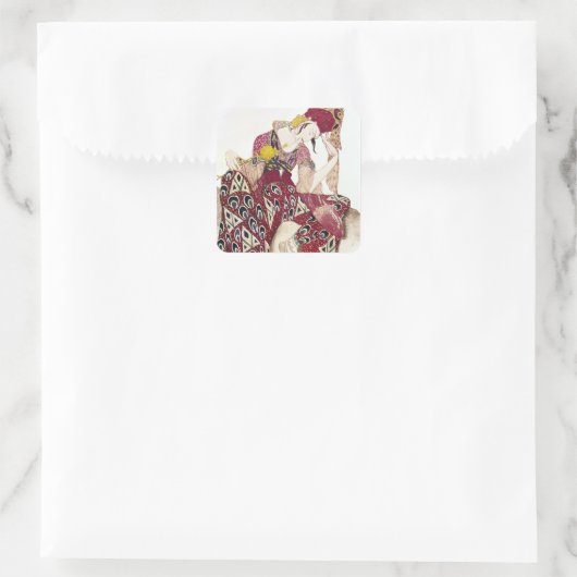 バレエ「ラ」のニジンスキーのコスチュームデザイン スクエアシール (バッグ)