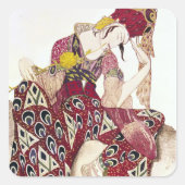 バレエ「ラ」のニジンスキーのコスチュームデザイン スクエアシール (正面)