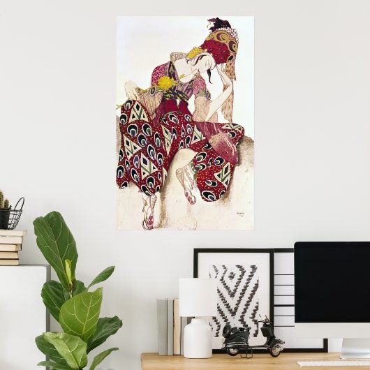 バレエ「ラ」のニジンスキーのコスチュームデザイン ポスター (ホームオフィス)