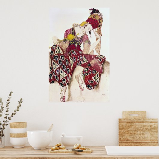 バレエ「ラ」のニジンスキーのコスチュームデザイン ポスター (キッチン)