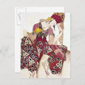 バレエ「ラ」のニジンスキーのコスチュームデザイン ポストカード (正面/裏面)