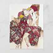 バレエ「ラ」のニジンスキーのコスチュームデザイン ポストカード (正面)