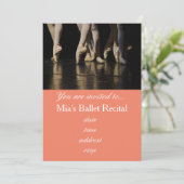 バレエ・リサイタル・ピンク・バレリーナ 招待状 (スタンド正面)