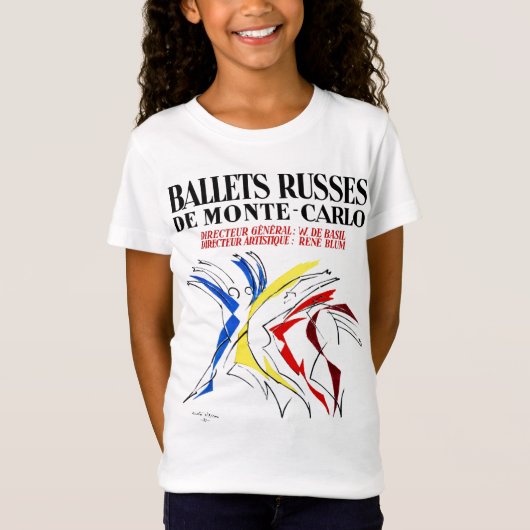 バレエ・リュス - 抽象ダンサー愛好家アート Tシャツ (正面)