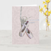 'バレエ&レース'グリーティ空白のングカード カード (黄色い花)