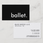 バレエ。 名刺 (正面/裏面)