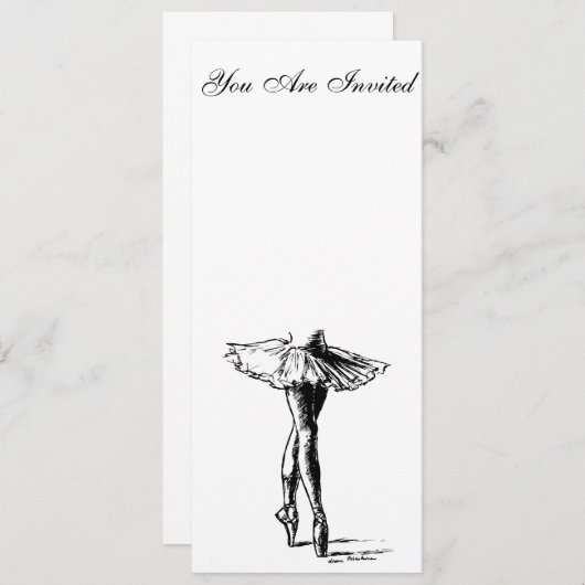 バレエ 招待状 (正面/裏面)