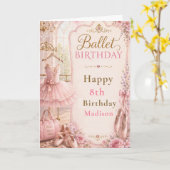 バレエ 誕生日パーティー カード (黄色い花)