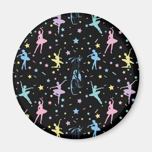 バレエ – Ballerina Dancer Shoes マグネット (正面)