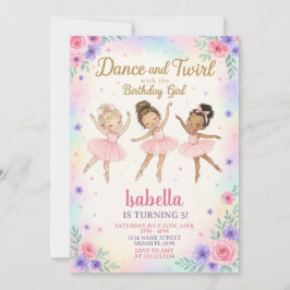 バレカスタムリーナバースデーパーティーへの招待 招待状