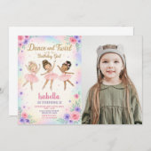 バレカスタムリーナバースデーパーティーへの招待 招待状 (正面/裏面)