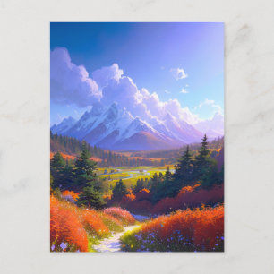 バレカラフルーとス威厳のあるノーイピーク ポストカード