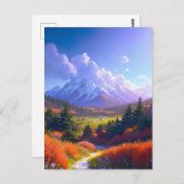 バレカラフルーとス威厳のあるノーイピーク ポストカード (正面/裏面)